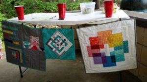 Mini Quilts at the Peninsula Modern Quilt Guild Picnic